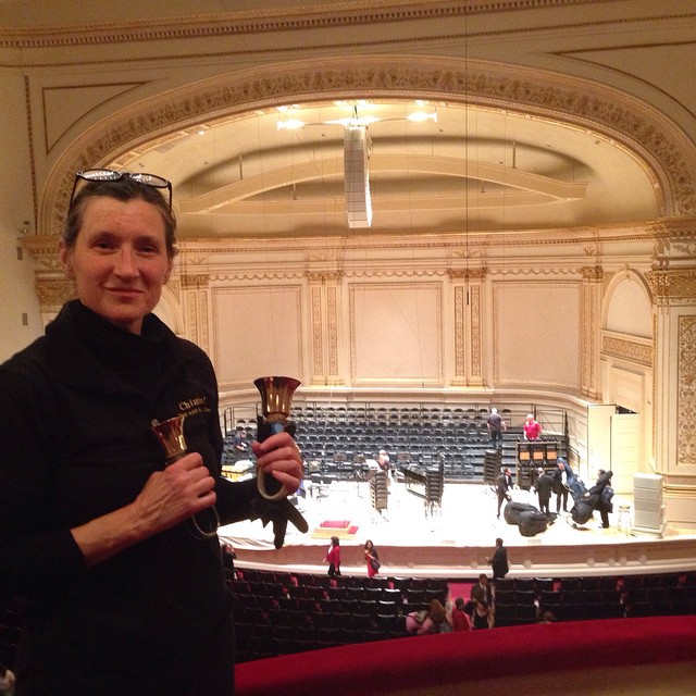 Andrea with Chime In, the Zion Ringers at Carnegie Hall